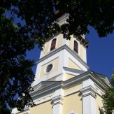 Nagybánhegyes - Evangélikus templom, főtér